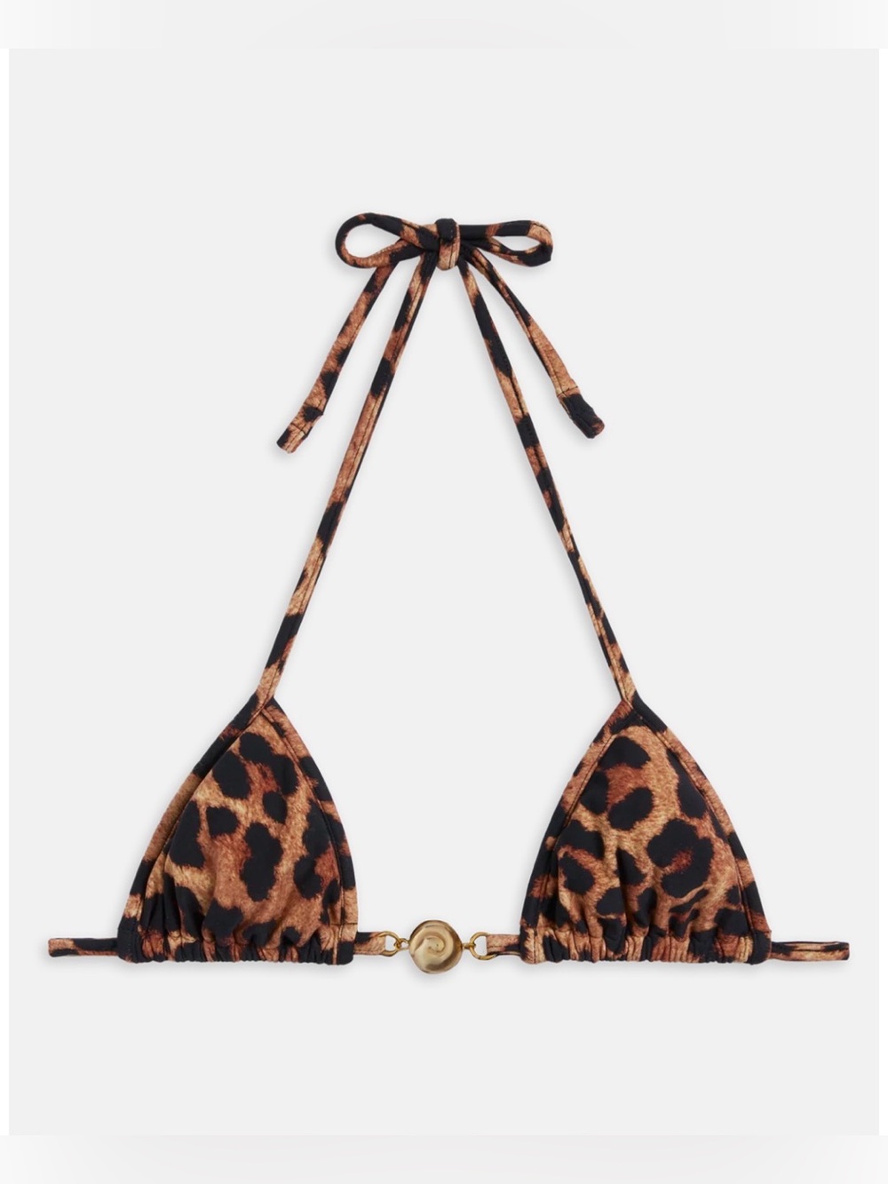 Reina Olga Leopard Print Triangle Bikini Top - never worn